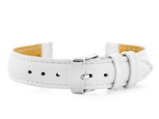 Pasek skórzany do zegarka W83L - biały - 18mm Pacific