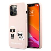 Etui Karl Lagerfeld Silicone Karl&Choupette na iPhone 13 Pro / iPhone 13 - jasnoróżowe Karl Lagerfeld
