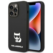 Etui Karl Lagerfeld Silicone Choupette Body na iPhone 14 Pro - czarne Karl Lagerfeld