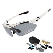 Rockbros okulary z polaryzacją 5 szkieł white Rockbros