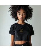 CROP TOP DAMSKI 'KINDA SOFT PORN' 2024 BLK Warsaw Raw