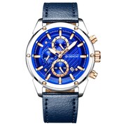 Zegarek Męski Giewont Chronograph Sapphire Srebrno Niebieski GW8810-A2 Giewont
