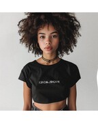 CROP TOP DAMSKI 'KINDA SOFT PORN' 2024 BLK Warsaw Raw