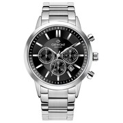 Zegarek Męski Giewont Chronograph Sapphire Srebrno Czarny GW8510-B1 Giewont