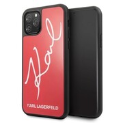 Etui Karl Lagerfeld Signature Glitter na iPhone 11 Pro - czerwone Karl Lagerfeld