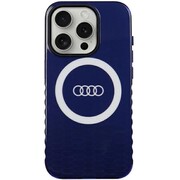 Etui Audi IML Big Logo MagSafe na iPhone 15 Pro - niebieskie Audi