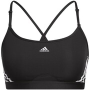 Stanik sportowy adidas Aeroreact Training Light-Support 3-Stripes Bra czarny HC7862 adidas