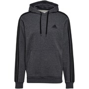 Bluza męska adidas Essentials Fleece 3-Stripes Hoodie ciemnoszara GK9082 adidas
