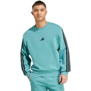Bluza męska adidas Essentials 3-Stripes Fleece turkusowa JX0701 adidas