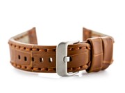 Pasek skórzany do zegarka W49 - camel - 24mm Pacific