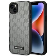 Etui Karl Lagerfeld Saffiano Mono Metal Logo na iPhone 14 Plus - szare Karl Lagerfeld