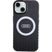 Etui Audi IML Big Logo MagSafe na iPhone 15 / 14 / 13 - czarne Audi