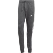 Spodnie męskie adidas Essentials French Terry Tapered Cuff 3-Stripes szare IC9408 adidas