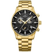 Zegarek Męski Giewont Chronograph Sapphire Złoto Czarny GW4580-B4 Giewont