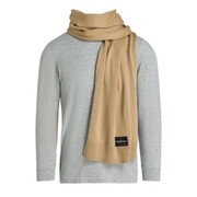 Szalik zimowy Calvin Klein CK Logo Brązowy - LZ04D8081G-PF2 Calvin Klein