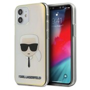 Etui Karl Lagerfeld Iridescent Karl's Head na iPhone 12 mini - wielokolorowe Karl Lagerfeld