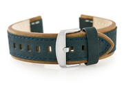 Pasek skórzany do zegarka W80 granatowy/brąz 20mm Pacific
