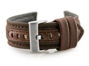 Pasek skórzany do zegarka W34 - PREMIUM - brązowy - 24mm Pacific