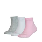 Skarpety Puma Kids Quarter 3P różowe, białe, szare 907375 18 Puma