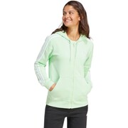 Bluza damska adidas Essentials 3-Stripes Full-Zip Fleece jasnozielona IR6077 adidas