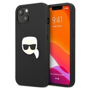 Etui Karl Lagerfeld Leather Ikonik Karl's Head Metal na iPhone 13 mini - czarne Karl Lagerfeld