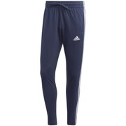 Spodnie męskie adidas Essentials Single Jersey Tapered Open Hem 3-Stripes granatowe IC0045 adidas