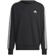 Bluza męska adidas Essentials French Terry 3-Stripes czarna IC9317 adidas