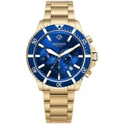 Zegarek Męski Giewont Chronograph Sapphire Złoto Niebieski GW3970-B6 Giewont