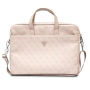 Torba Guess Saffiano 4G Triangle Logo na laptopa 16'' - różowa Guess