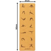 KORKOWA MATA DO ĆWICZEŃ JOGI 183x61x0.4CM ENERO FIT Enero