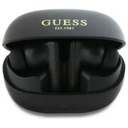 Słuchawki Bluetooth Guess Capsule Printed Logo TWS + stacja dokująca - czarne Guess