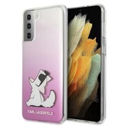 Etui Karl Lagerfeld Choupette Fun na Samsung Galaxy S21+ - różowe Karl Lagerfeld