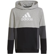 Bluza dla dzieci adidas Colourblock Hoodie szaro-czarna HN8563 adidas