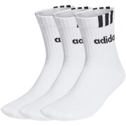 Skarpety adidas 3-Stripes Linear Half-Crew Cushioned 3P białe HT3437 adidas