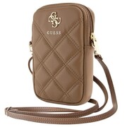 Torebka Guess Zip Quilted 4G - brązowa Guess