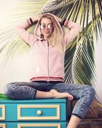 WANNA DUSTY ROSE BLUZA NA ZAMEK Choka