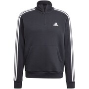 Bluza męska adidas Essentials Fleece 3-Stripes 1/4-Zip czarna HZ6235 adidas
