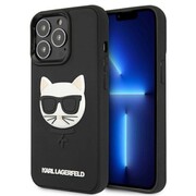 Etui Karl Lagerfeld 3D Rubber Choupette na iPhone 13 Pro / iPhone 13 - czarne Karl Lagerfeld