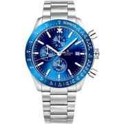 Zegarek Męski Giewont Chronograph Sapphire Srebrno Niebieski GW8720-B3 Giewont