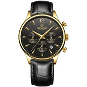 Zegarek Męski Giewont Chronograph Sapphire Czarno Złoty GW6310-A4 Giewont