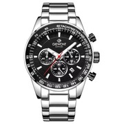 Zegarek Męski Giewont Chronograph Sapphire Srebrno Czarny GW9140-B1 Giewont