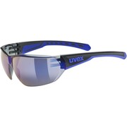 Okulary rowerowe UVEX Equate, black/blue matt/mirror blue Uvex
