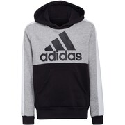 Bluza dla dzieci adidas U CB FL Hoodie czarno-szara HC5658 adidas