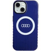 Etui Audi IML Big Logo MagSafe na iPhone 15 / 14 / 13 - niebieskie Audi