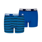 Bokserki dla dzieci Puma Everyday Striped 2 pak niebiesko-czarne 938970 04 Puma