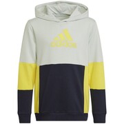 Bluza dla dzieci adidas Colourblock Hoodie szaro-żółto-czarna HN8567 adidas