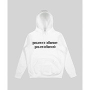 Bluza Not Influencer White Hoodie Back To Black