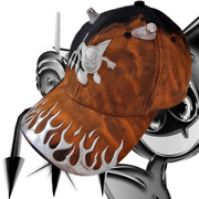 CZAPKA Z DASZKIEM DOOM 3K HORNY 3D FLAME SLAYER CAP Doom Freak aka Doom 3000