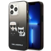 Etui Karl Lagerfeld Gradient Ikonik Karl&Choupette na iPhone 13 Pro / iPhone 13 - czarne Karl Lagerfeld