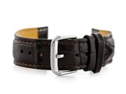 Pasek skórzany do zegarka W102L ciemny brąz - 20mm Pacific
